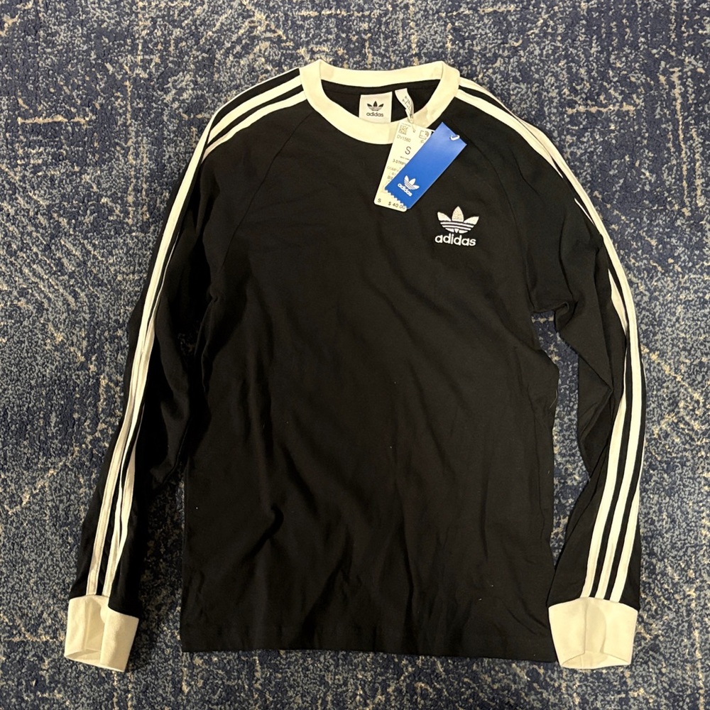 Adidas Black and White Crewneck Shirt